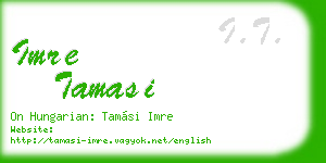 imre tamasi business card